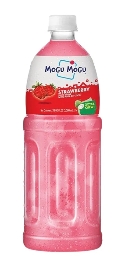 Bevanda alla fragola con Nata de Coco - Mogu Mogu 1 l.